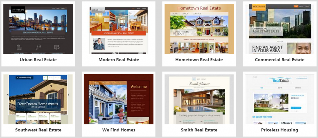website builder real estate templates