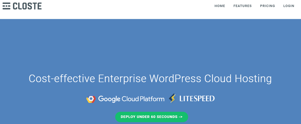 Closte Managed WordPress Cloud Hosting Powered By Google Cloud