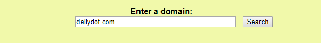 Enter the domain name to know the actual IP address